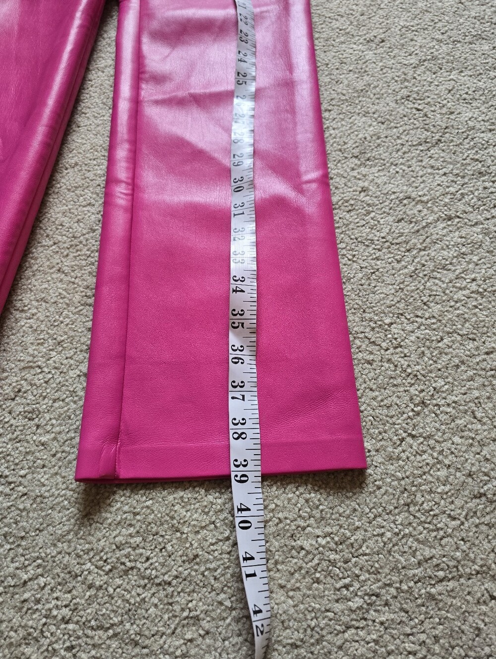 Aritzia Wilfred Melina Vital Pink Vegan Leather Pant Pink Womens Size 00 - Picture 4 of 11